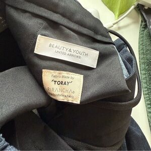 Beauty & Youth United Arrows Toray Plaid Pants Navy Blue Small